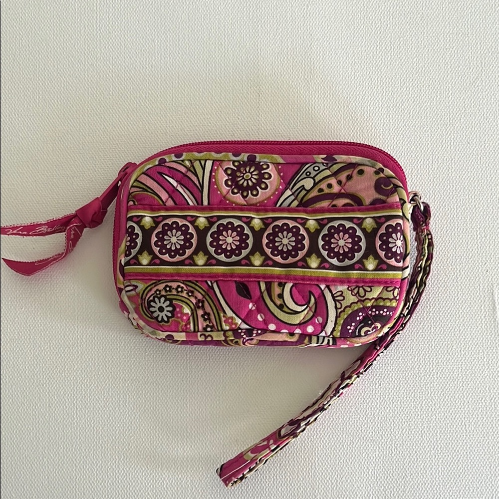Vera Bradley Pink Patterned Wristlet - Picture 1 of 9
